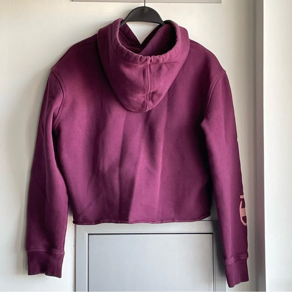 CHAMPION Purple Cropped Hoodie - Picture 4 of 8
